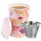 Tea Forte Double-Walled Ceramic Kati Cup, Removable Stainless Steel Infuser Basket and Lid, Steeps 12 oz Loose Leaf Tea, Dishwasher & Microwave Safe, Mariposa